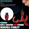 ZSHJGJR 3 Fingers Bow Release Aid - Aluminium Archery Release Trigger, Compound Bow Release Trigger, Thumb Release for Compound Bow Accessory (Red) view 3
