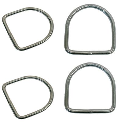 40mm Height Marine Stainless Steel 5/16" D-Ring 800 Lbs Welded D Ring 4 Pcs