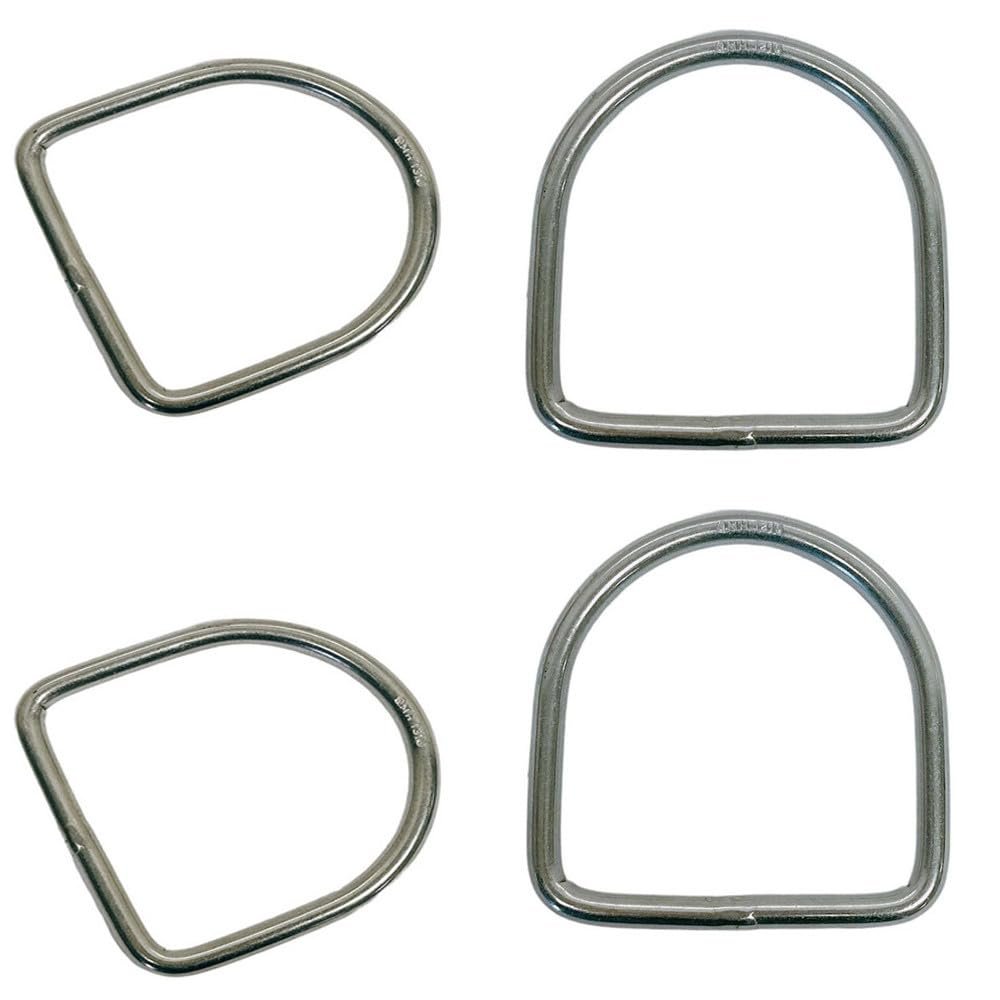 40mm Height Marine Stainless Steel 5/16" D-Ring 800 Lbs Welded D Ring 4 Pcs