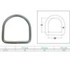 40mm Height Marine Stainless Steel 5/16" D-Ring 800 Lbs Welded D Ring 4 Pcs view 4