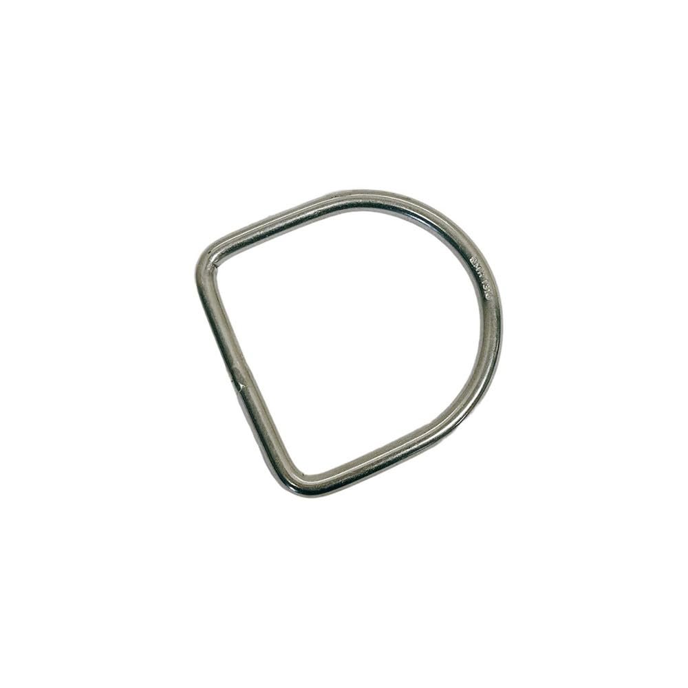 DBMIMPORTERS Marine Stainless Steel 1/4" D-Ring Welded, 22mm Height 500 Lbs WLL Sailing