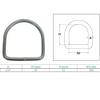 DBMIMPORTERS Marine Stainless Steel 1/4" D-Ring Welded, 22mm Height 500 Lbs WLL Sailing view 3