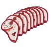 9pcs Golf Iron Head Covers Set,Lucky Cat Golf Iron Cover,Lovely Red Durable PU Golf Iron Head Covers Headcover Fortune Cat Embroidered Fit All Brands view 1