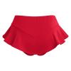 ODASDO Women's Pole Dance Outfit Rave Shorts Ruffle Panties Skirt Electric Forest Festival Clothes High Waist Booty Bottoms Hot Pants Swimsuit Yoga Workout Active Fitness EDM Clubwear Red M view 2