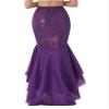 Miutii Women Mermaid Tail Costume Cosplay Party Sparkling Panel Sequin Skirt Halloween Fancy Dress Purple XX-Large view 3