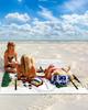 Beach Blanket Waterproof Sandproof 108x84, Christmas Snowman Green Buffalo Plaid Xmas Tree Grey Oversized Beach Mat with 4 Corner Sand Pocket & 4 Stakes, Outdoor Picnic Mat for Camping Travel view 2