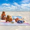 Beach Blanket Waterproof Sandproof 84x80, Starry Sky Whale Fantasy Galaxy Clouds Oversized Beach Mat with 4 Corner Sand Pocket & 4 Stakes, Outdoor Picnic Mat for Camping Travel view 2