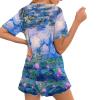 DISNIMO Claude Monet Poster Pajama Shorts Set for Women L Soft Comfy Sleepwear Womens Pullover Pj Set Short Sleeve Top and Jogger Pants Nightwear with Pockets 2 Piece Lounge Set view 3
