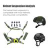 Wokyo 4-Point Helmet Liner Suspension for Fast MICH IBH Impact Helmets, X-Shaped Inside Suspension System (Green) view 3