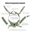 Wokyo 4-Point Helmet Liner Suspension for Fast MICH IBH Impact Helmets, X-Shaped Inside Suspension System (Green) view 4