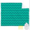 Beach Blanket Waterproof Sandproof 95x80, Summer Abstract Geometric Gradient Aqua Green Ocean Wave Oversized Beach Mat with 4 Corner Sand Pocket & 4 Stakes, Outdoor Picnic Mat for Camping Travel view 1