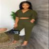 AIIYYQB Sexy Summer Two Piece Sets for Women Dressy Crop Top Elegant Vacation Brunch Pants Suit Going Out Outfit view 3