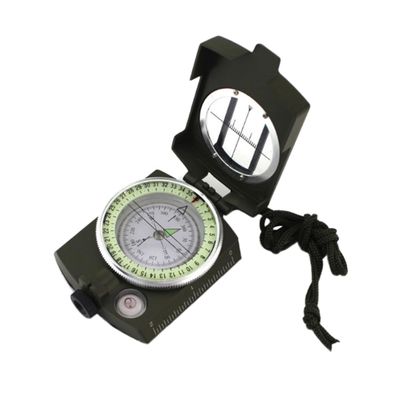BESPORTBLE Outdoor Travel Ranging Slope Azimuth Measurement Surveying Compass Multi-Functional Pocket Folding Outdoor Enthusiasts Army Green