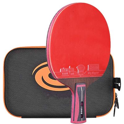 DUDSME Lerten Ping Pong Paddle Table Tennis Bat 13 Star Offensive Single Racket with Storage Bag Suitable for Professional Advanced Training/A/Short Handle (Color : A, Size : Long Handle)