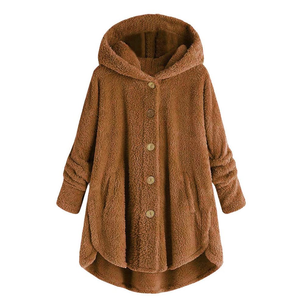 Cdiecer Woman Winter Jacket Autumn And Winter Thickened Hooded Coat Womens Shacket Jacket Womens Coats And Jackets Winter Plus Size Fall Outfits For Women Coats For Women Plus Size Winter Going