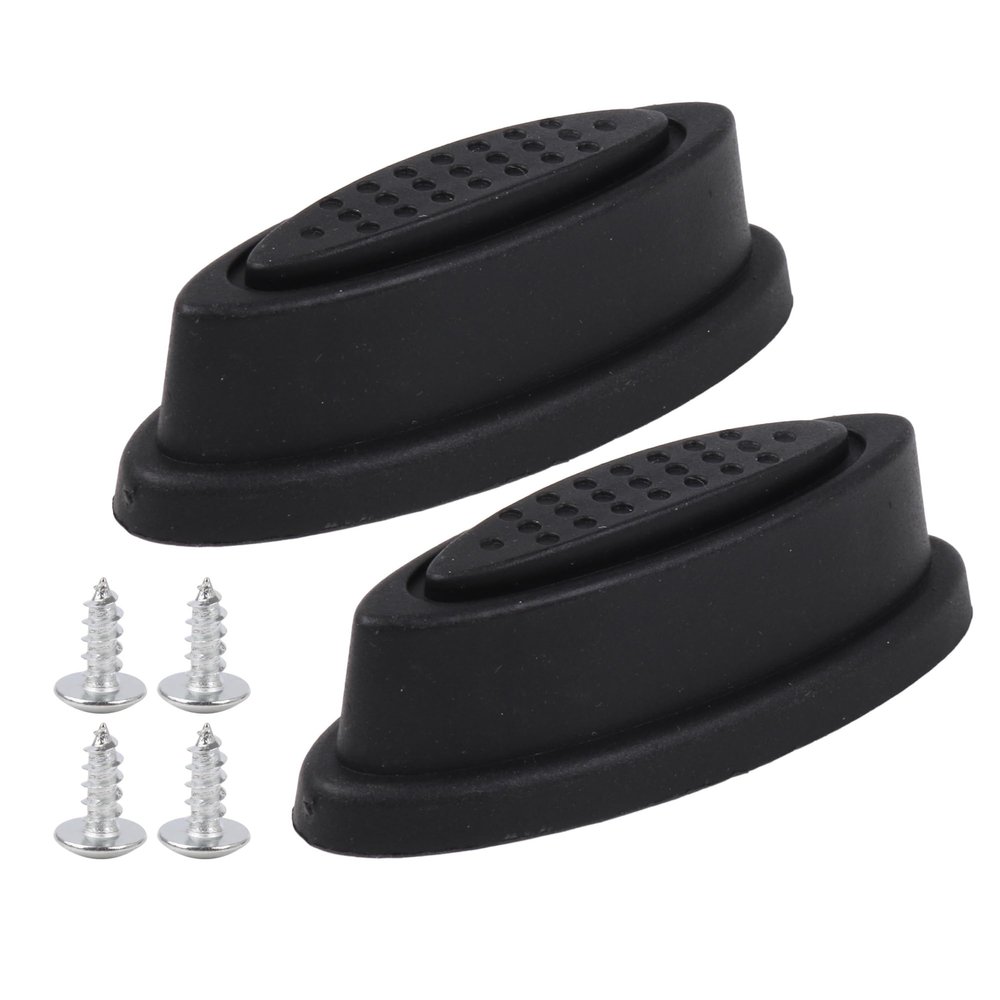 BQLZR Luggage Bracket Side Stud Foot Replacement Black Feet Pad for Suitcase Pack of 2