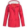 NaRHbrg Women Solid Rain Jackets Windproof Hooded Active Windbreaker view 1