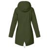 NaRHbrg Women Solid Rain Jackets Windproof Hooded Active Windbreaker view 3