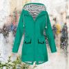 NaRHbrg Women Solid Rain Jackets Windproof Hooded Active Windbreaker view 2