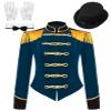 Eandarui Women's Magician Costume Tassel Jacket Coat Circus Ringmaster Ring Master Tailcoat Jacket Dark Blue 3X-Large view 1