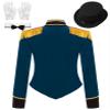 Eandarui Women's Magician Costume Tassel Jacket Coat Circus Ringmaster Ring Master Tailcoat Jacket Dark Blue 3X-Large view 2