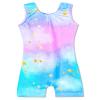 Domusgo Girls Gymnastics Leotards Size 3t 4t Blue Purple Star Sparkle One Piece Unitards view 1