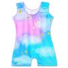Domusgo Girls Gymnastics Leotards Size 3t 4t Blue Purple Star Sparkle One Piece Unitards view 2