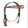 Western Headstall Breast Collar Reins Set Leather Hand Carved Tooled Equestrian Trail Horse Saddle Tack Set Full Cob Pony ST-HTS-038 (Pony) view 2