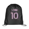 ALLNTRENDS Miami 10 Gym Bag String Bag Nylon Soccer Fan Sport Backpack (Black) view 1