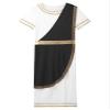 ACSUSS Mens Halloween Ancient Greek Toga Dress Up Costumes Short Sleeve Retro Gold Cosplay Roman Robe Black Small view 4