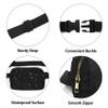 Frenou Waist Pack for Running Fanny Pack forWomen and Men Gift and Men Crossbody Belt Bag Bum Bag with Adjustable Strap for Sports Black+Wood Grey view 4