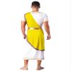 ACSUSS Mens Halloween Ancient Greek Toga Dress Up Costumes Short Sleeve Retro Gold Cosplay Roman Robe Yellow X-Large view 2