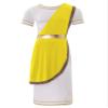 ACSUSS Mens Halloween Ancient Greek Toga Dress Up Costumes Short Sleeve Retro Gold Cosplay Roman Robe Yellow X-Large view 3