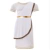 ACSUSS Mens Halloween Ancient Greek Toga Dress Up Costumes Short Sleeve Retro Gold Cosplay Roman Robe White X-Large view 3