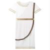 ACSUSS Mens Halloween Ancient Greek Toga Dress Up Costumes Short Sleeve Retro Gold Cosplay Roman Robe White X-Large view 4