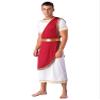 ACSUSS Mens Halloween Ancient Greek Toga Dress Up Costumes Short Sleeve Retro Gold Cosplay Roman Robe Burgundy X-Large view 2