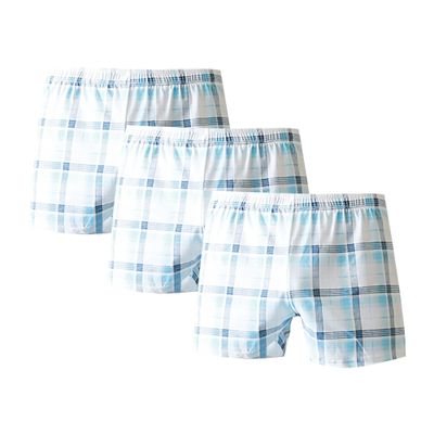 SWJGLITTR Men's Waist Printed Boxer Briefs Ice Silk Breathable Underwear Loose Quick-Drying Arrow Shorts (Blue A 3pc,X-Large)