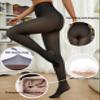 Bontierie Fleece Lined Fake Translucent Pantyhose For Women Black High-waisted Winter Warm Sheer Thick Tights view 2