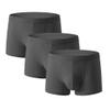 SWJGLITTR Men's Middle Waist Breathable Underwear Solid Boxer Briefs Cotton Comfortable Underpants (Gray 3pc,3X-Large) view 1