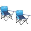 ALPHA CAMP 2 Pack Low Profile Camping Beach Chair Portable Lawn Chairs Folding Support 300 LBS Collapsible Chair with Cup Holder for Outdoor view 1