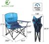 ALPHA CAMP 2 Pack Low Profile Camping Beach Chair Portable Lawn Chairs Folding Support 300 LBS Collapsible Chair with Cup Holder for Outdoor view 3