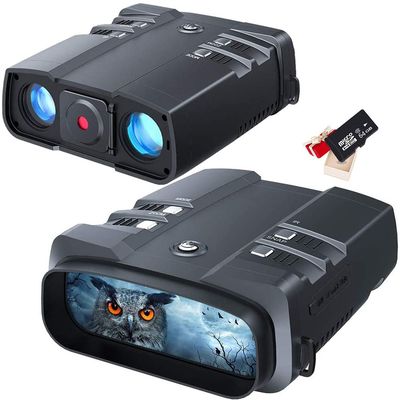 inBEKEA Digital Night Vision Binoculars 1080p Full HD 1640 ft/500 M Viewing Range Superior 5W Infrared High Sensitivity CMOS Sensor Night Goggles for Hunting Camping Surveillance with 64GB Card