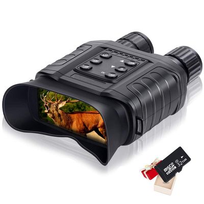 inBEKEA Digital Infrared Night Vision Binoculars 4X20 Zoom 1640 ft Viewing Range IR Camera with 4" LCD Screen Take High-Definition Photos Videos Features for Hunting Surveillance with 32GB TF Card