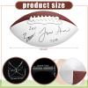 Liliful 2 Pcs Autograph Football Basketball Blank Official Size with 2 Stand 2 Signature Pen 1 Pump for Fantasy Trophy Anniversary Birthday Graduation(Size 9,3 Sides White Football) view 2
