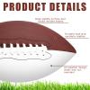 Liliful 2 Pcs Autograph Football Basketball Blank Official Size with 2 Stand 2 Signature Pen 1 Pump for Fantasy Trophy Anniversary Birthday Graduation(Size 9,3 Sides White Football) view 3