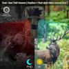 inBEKEA Trail Camera Dual-Lens with Starlight Night Vision 4K 20MP Wildlife Game Camera with 0.2s Motion Activated 120 Wide Angle IP66 Waterproof 2.4" Screen Hunting Scouting Cam with SD Card,256G view 3