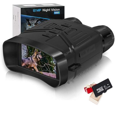 inBEKEA Night Vision Binoculars, 1080p Full HD 5X Digital Zoom 656 ft/200M Viewing Range Digital Infrared Night Vision Goggles with 3" LCD Screen Take HD Photos/Videos for Hunting Military Camping