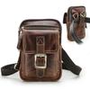 Contacts Small Leather Crossbody Phone Bag Mens Belt Bag Vintage Waist Pack Bum Purse Hip Bag for Travel Riding view 1