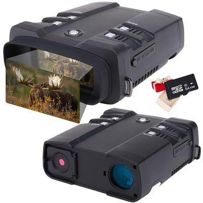 inBEKEA Night Vision Binoculars, 1080p Full HD Infrared 1640 ft/500M Viewing Range Digital Night Vision Goggles with 4" LCD Screen and 64G Micro SD Card, Take HD Photos/Videos for Hunting Camping