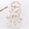 Toddler Boys Girls Winter obes Cartoon Hooded Warm Flannel Fleece Bathobe Baby Soft ajamas with (B, 3-4 Years) view 2